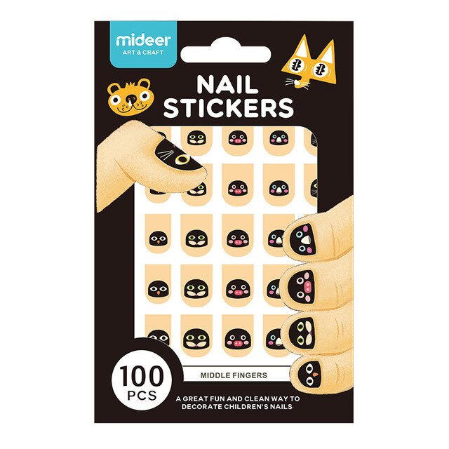 MIDEER NAILSTICKER BLACK - baby enRoute