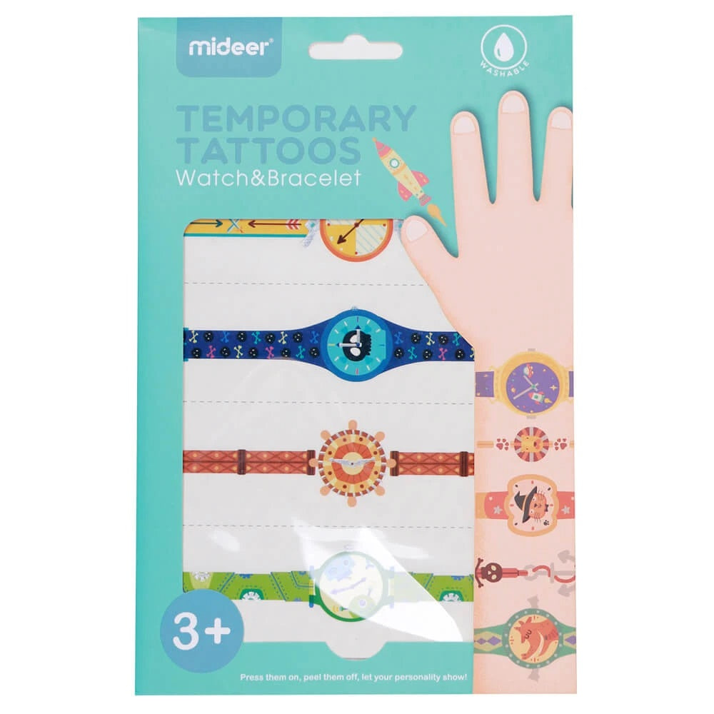 MIDEER TEMPORARY TATTOOS BOY WATCH & BRACELET - baby enRoute