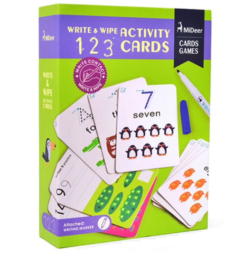 MIDEER WIPE AND WRITE ACTIVITY 123 CARDS