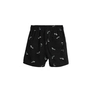 MILES THE LABEL ORCA PRINT SWIM TRUNKS BLACK