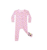 BELLABU BEAR MILK AND COOKIES PINK BAMBOO CONVERTIBLE FOOTIE