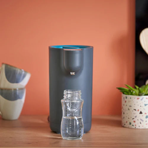 Babymoov instant baby bottle warmer gray with blue interior