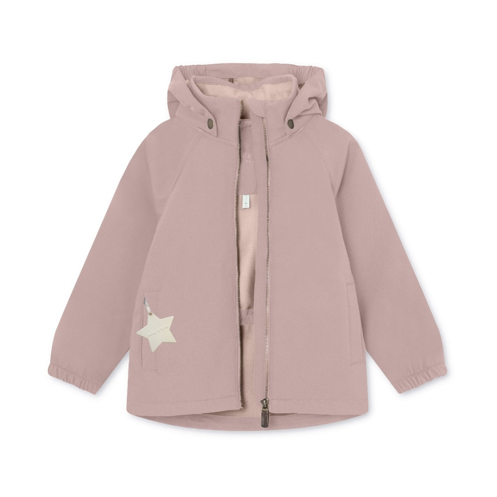 MINI A TURE MATADEN SPRING SOFTSHELL JACKET CLOUDY ROSE GRS - baby enRoute