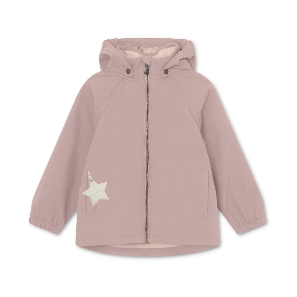 MINI A TURE MATADEN SPRING SOFTSHELL JACKET CLOUDY ROSE GRS - baby enRoute