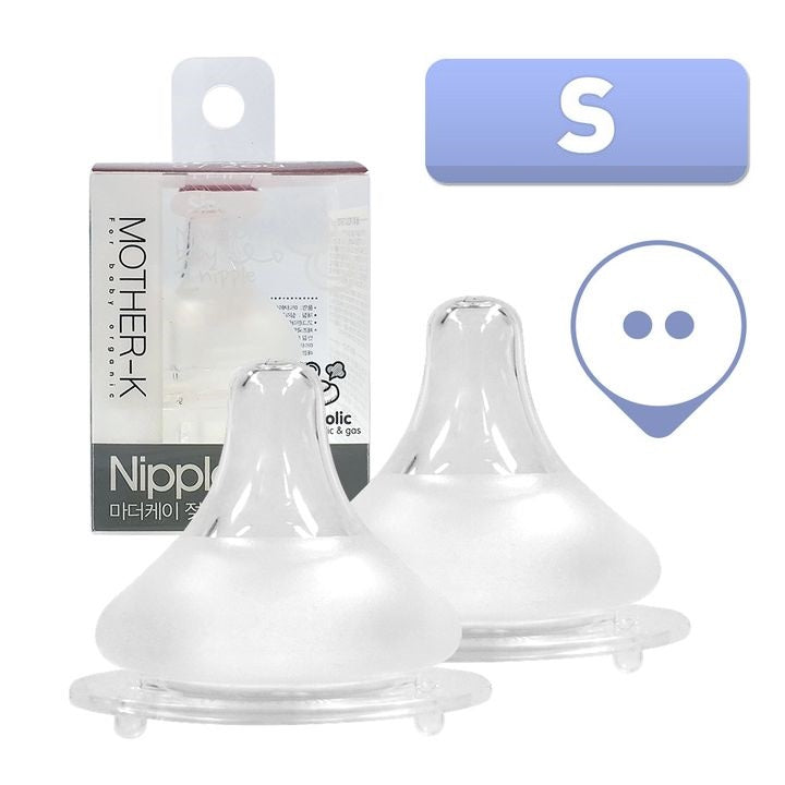 MOTHER-K NIPPLE FOR FEEDING BOTTLE 2P