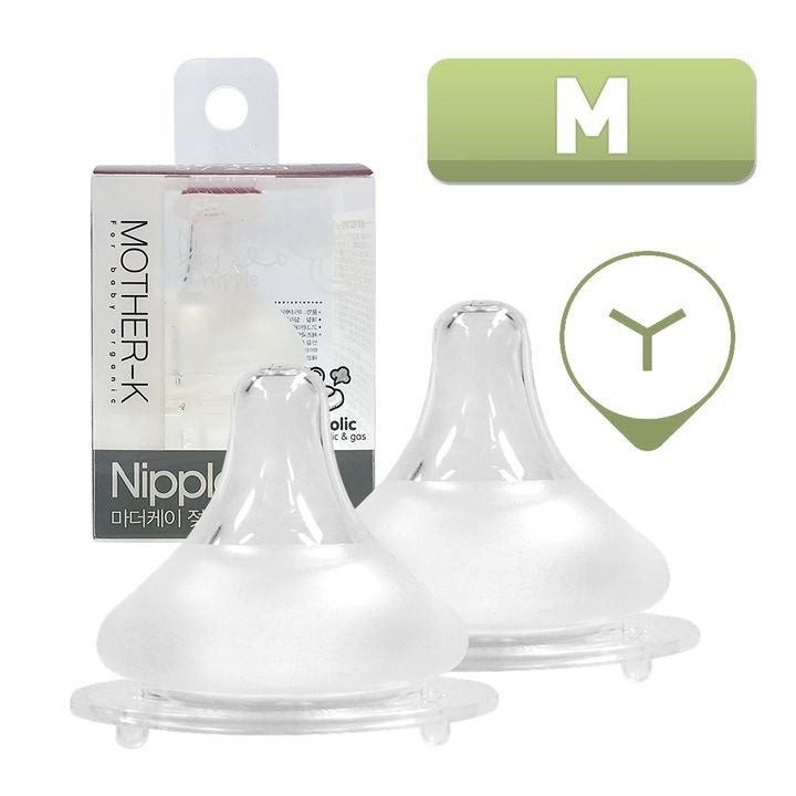 MOTHER-K NIPPLE FOR FEEDING BOTTLE 2P