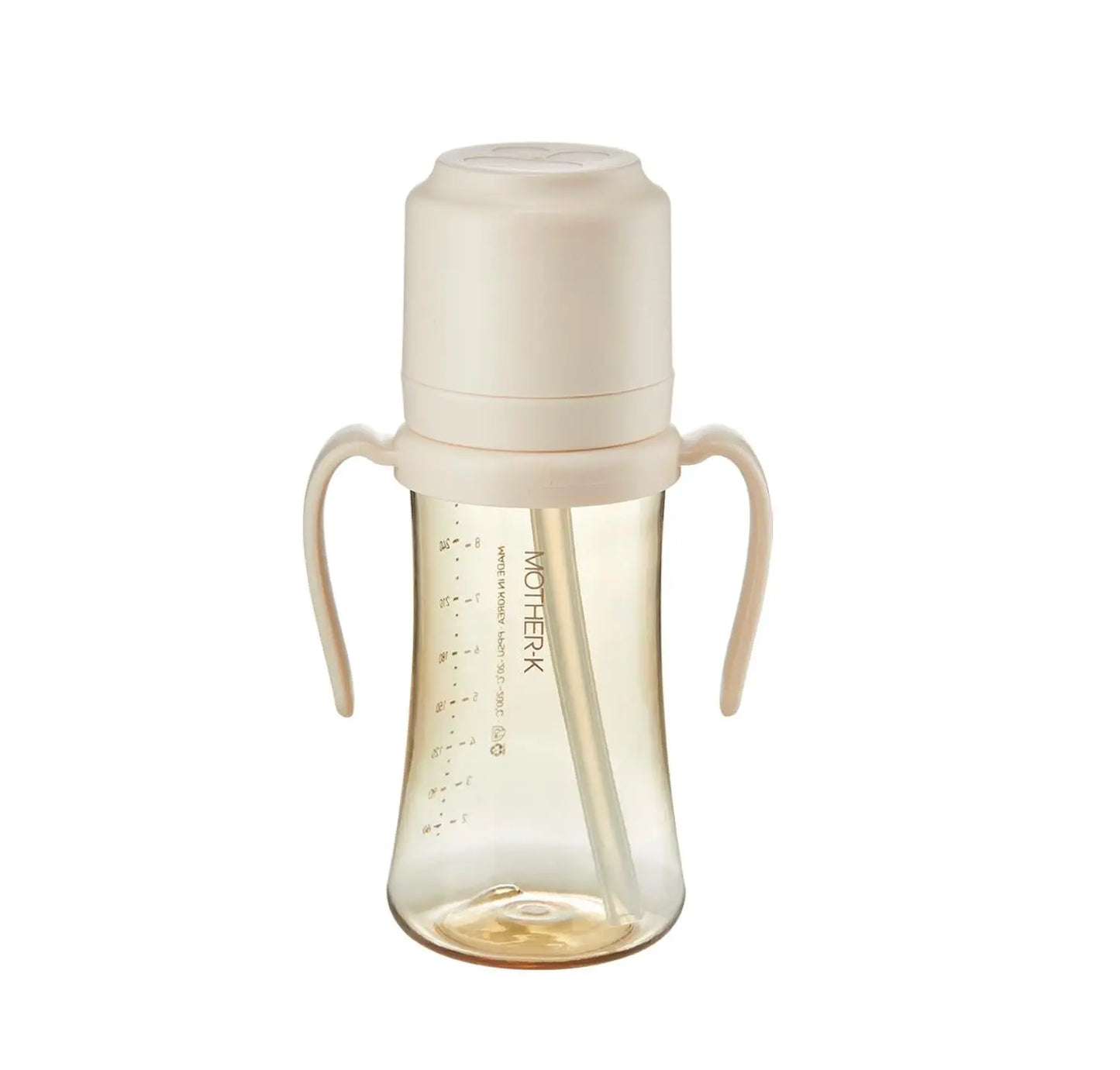 Mother-K PPSU strawcup 300 ml with pink handles