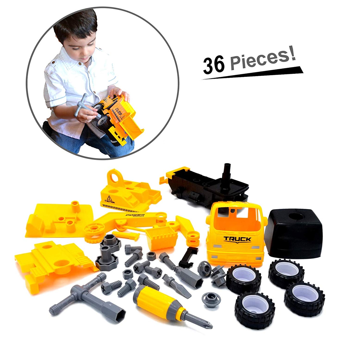 MUKIKIM Construct A Truck - Excavator - baby enRoute
