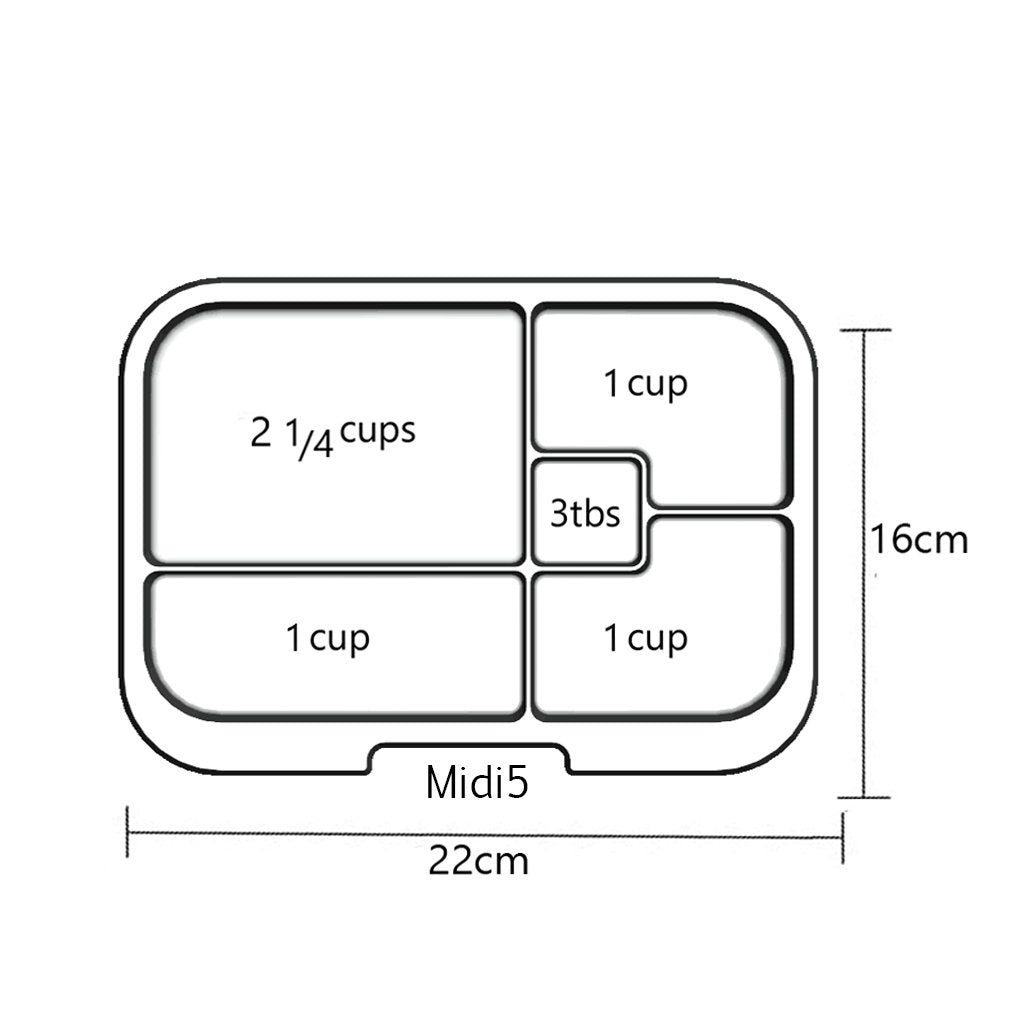 Munchbox Midi 5 Artwork Tray (Pastel)