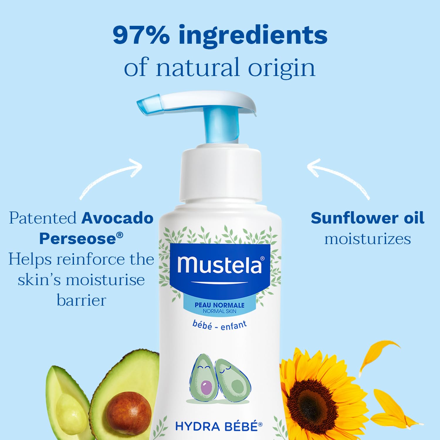 MUSTELA HYDRA BEBE BODY LOTION WITH AVOCADO 300ML