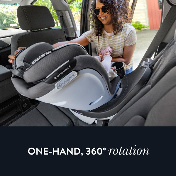 EVENFLO GOLD REVOLVE360 SLIM 2-IN-1 ROTATIONAL CAR SEAT WITH SENSORSAFE