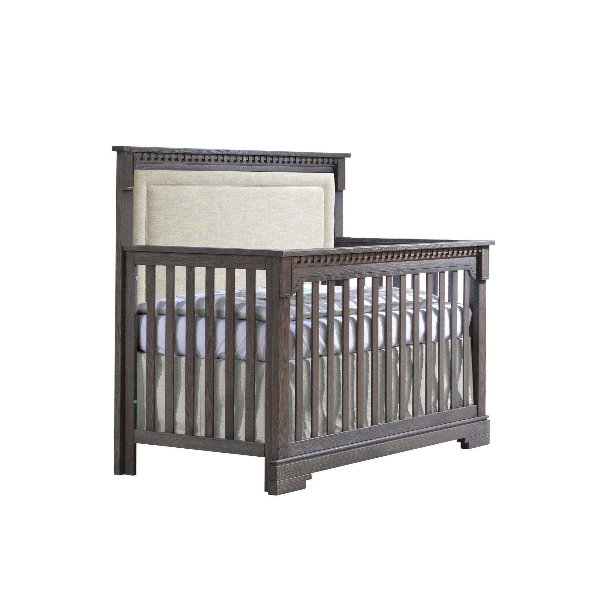 NATART ITHACA ''5-IN-1'' CONVERTIBLE CRIB WITH UPHOLSTERED HEADBOARD PANEL