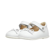 NATURINO BALLET LEATHER BALLERINAS WITH BOW WHITE