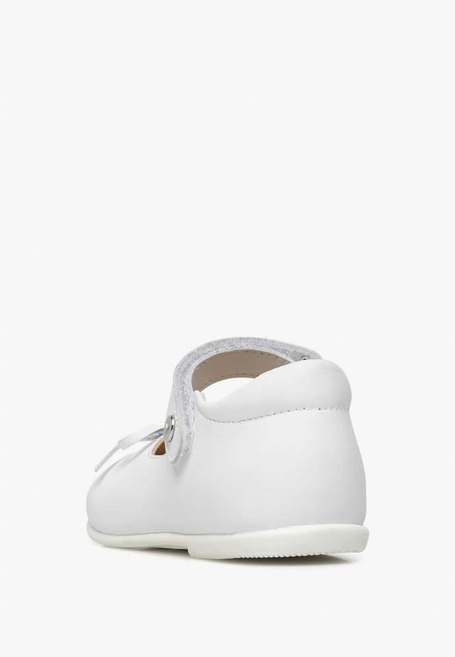 NATURINO BALLET LEATHER BALLERINAS WITH BOW WHITE