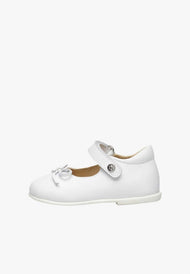 NATURINO BALLET LEATHER BALLERINAS WITH BOW WHITE