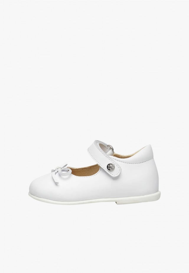 NATURINO BALLET LEATHER BALLERINAS WITH BOW WHITE