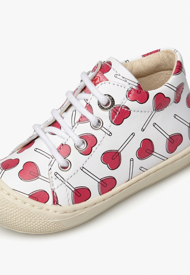 NATURINO COCOON VL CALF PR.LOLLIPOPS WHITE - baby enRoute