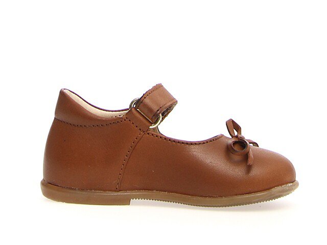 NATURINO BALLET LEATHER BALLERINAS WITH BOW BROWN