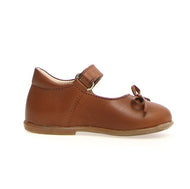 NATURINO BALLET LEATHER BALLERINAS WITH BOW BROWN