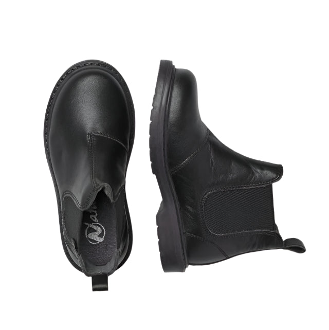 NATURINO PICCADILLY CHELSEA CALFSKIN BOOTS BLACK