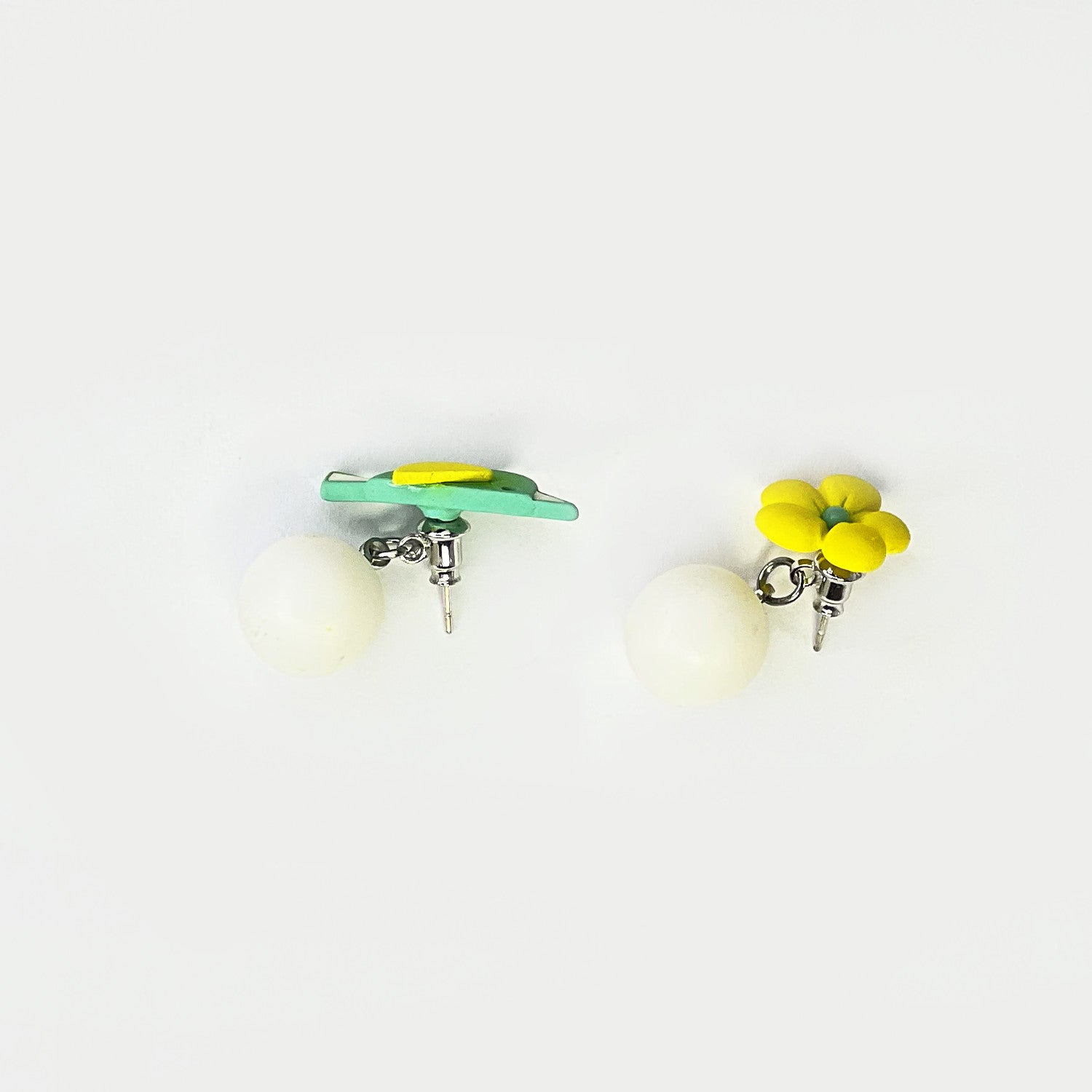 Nemibaby Earrings Bird & Flower 925 Sterling Silver Pins