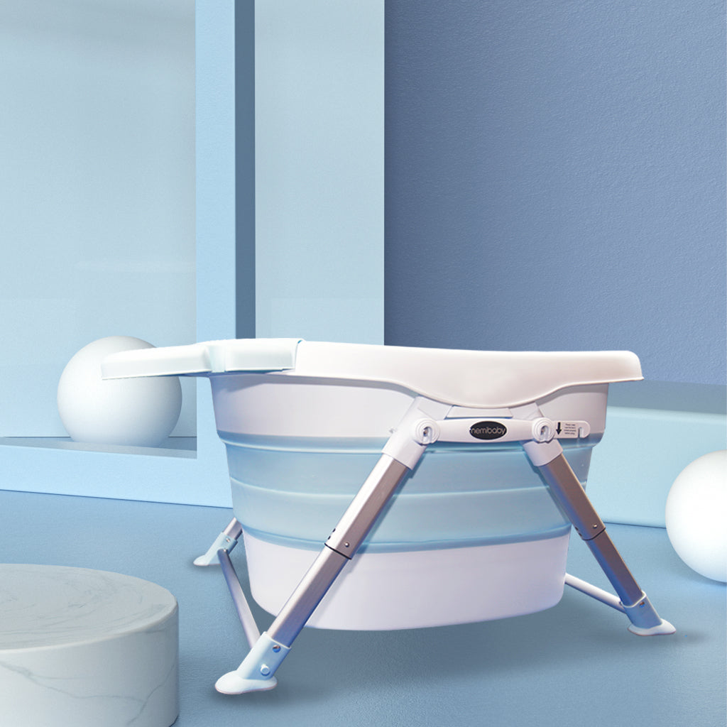 Nemibaby Foldable Baby/Toddler Multi-Function Bathtub Blue