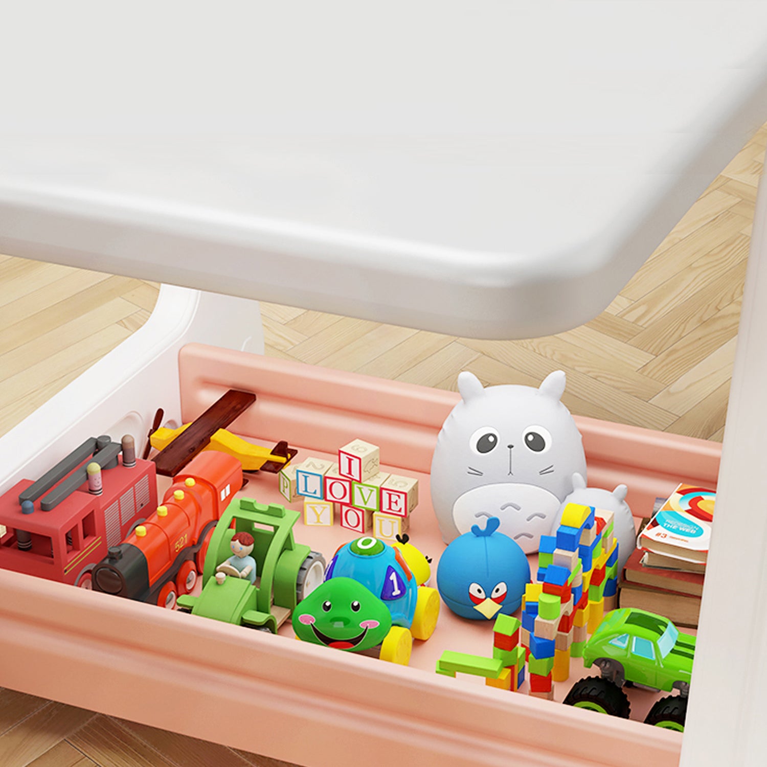 NEMIBABY MULTI-FUNCTION EASEL & BOOKSHELF PINK