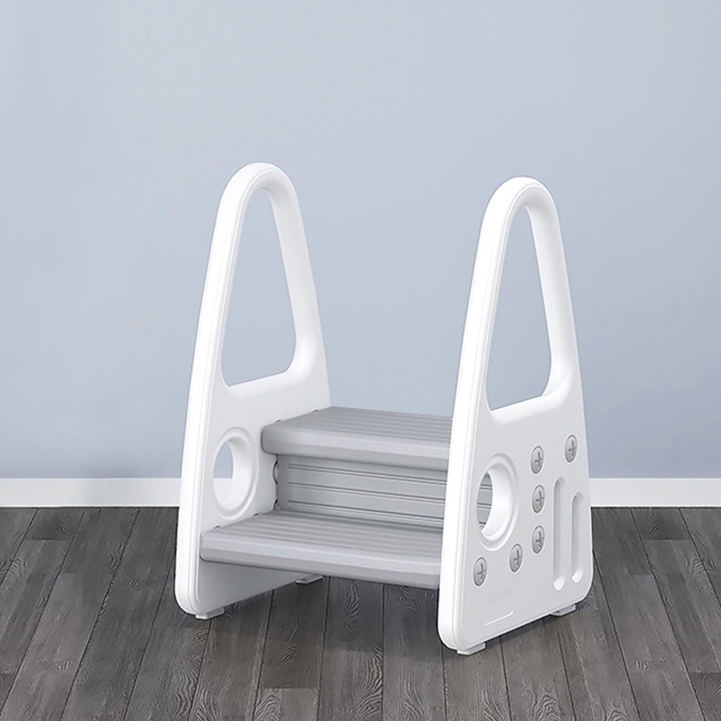 NEMIBABY SAFE GUARD STEP STOOL WITH HANDRAILS (GREY) - baby enRoute