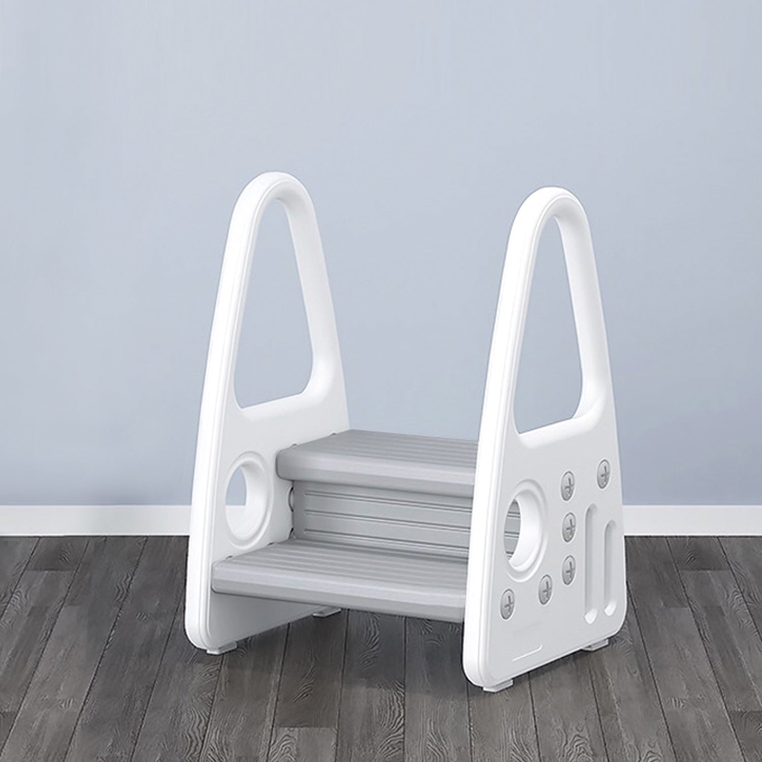 NEMIBABY SAFE GUARD STEP STOOL WITH HANDRAILS (GREY)