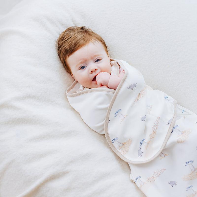 NEST DESIGNS ORGANIC COTTON STARTLE STOP SLEEP BAG 0.5 TOG BABY BAOBABS