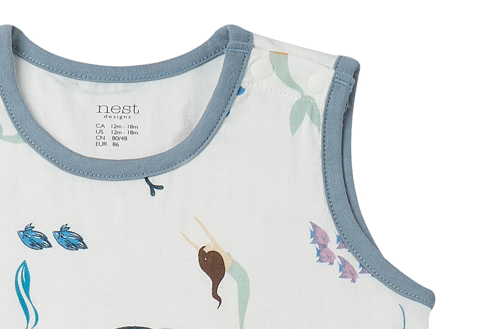 NEST DESIGNS BAMBOO SLEEVELESS ROMPER - SPLISH SPLASH