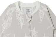 NEST DESIGNS ZIP LONG SLEEVE FOOTLESS SLEEPER AVOCADO BAMBOO-FEATHER GREY
