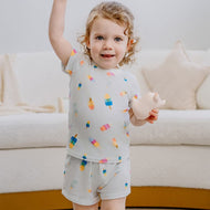 NEST DESIGNS BAMBOO JERSEY TWO-PIECE SHORT SLEEVE PJ SET - SUMMER POPS