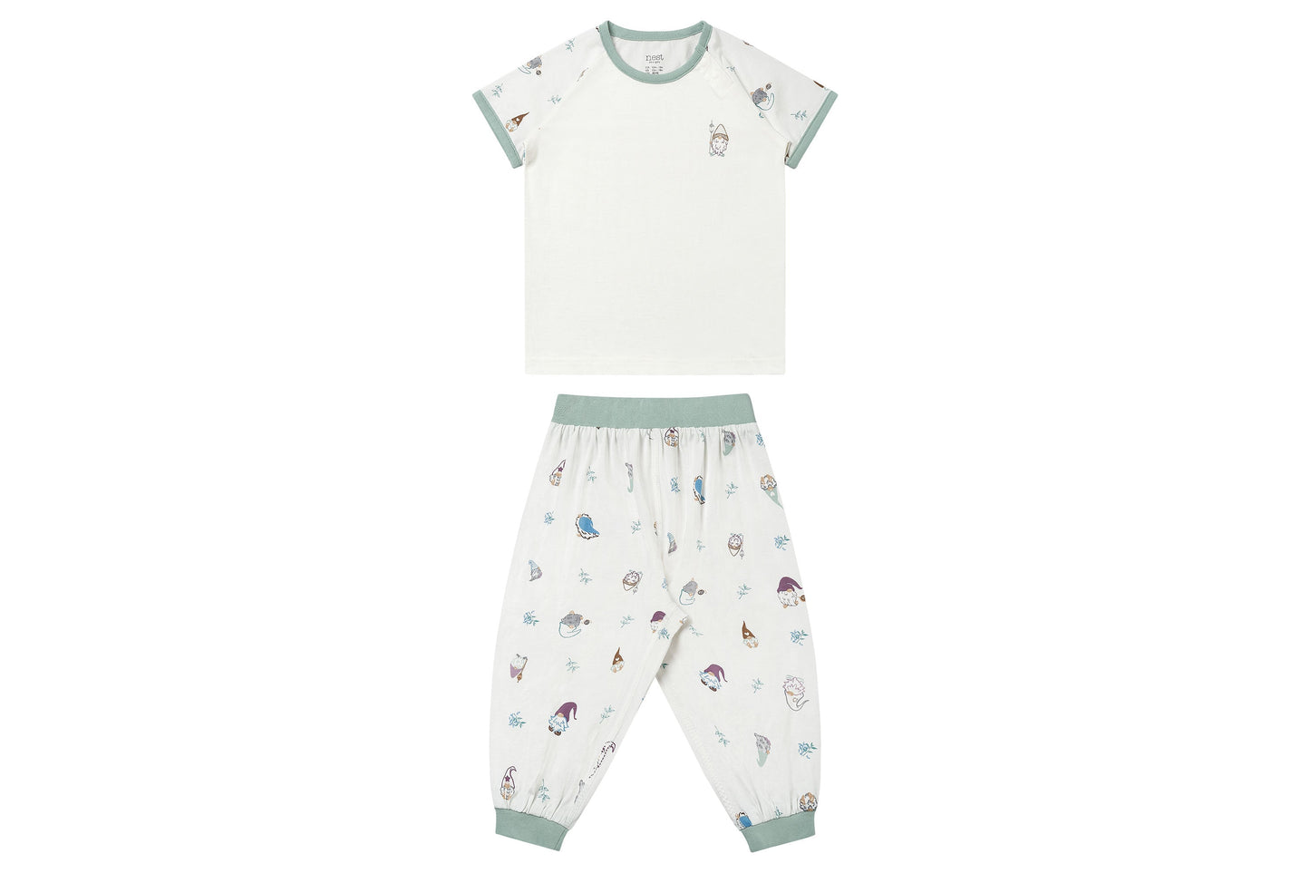 NEST DESIGNS BAMBOO SHORT SLEEVE PLAY SET - OH GNOME - baby enRoute