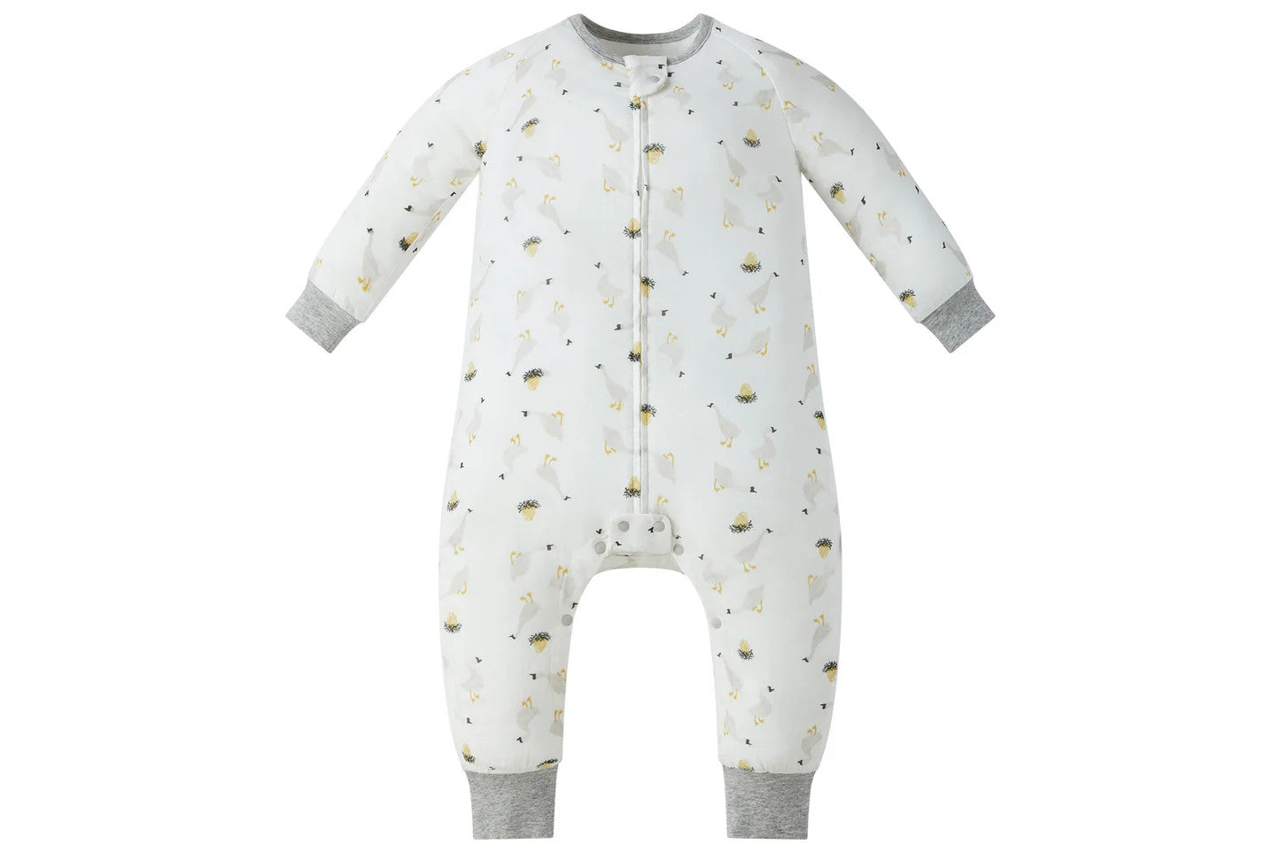 NEST DESIGNS BAMBOO PIMA LONG SLEEVE FOOTED SLEEP SUIT 0.6TOG - THE GOOSE & THE GOLDEN EGG