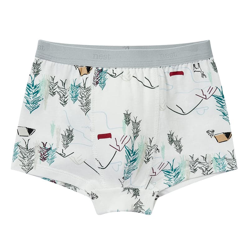 NEST DESIGN BAMBOO BOYS BOXER BRIEFS UNDERWEAR (2 PACK) FOREST FUN