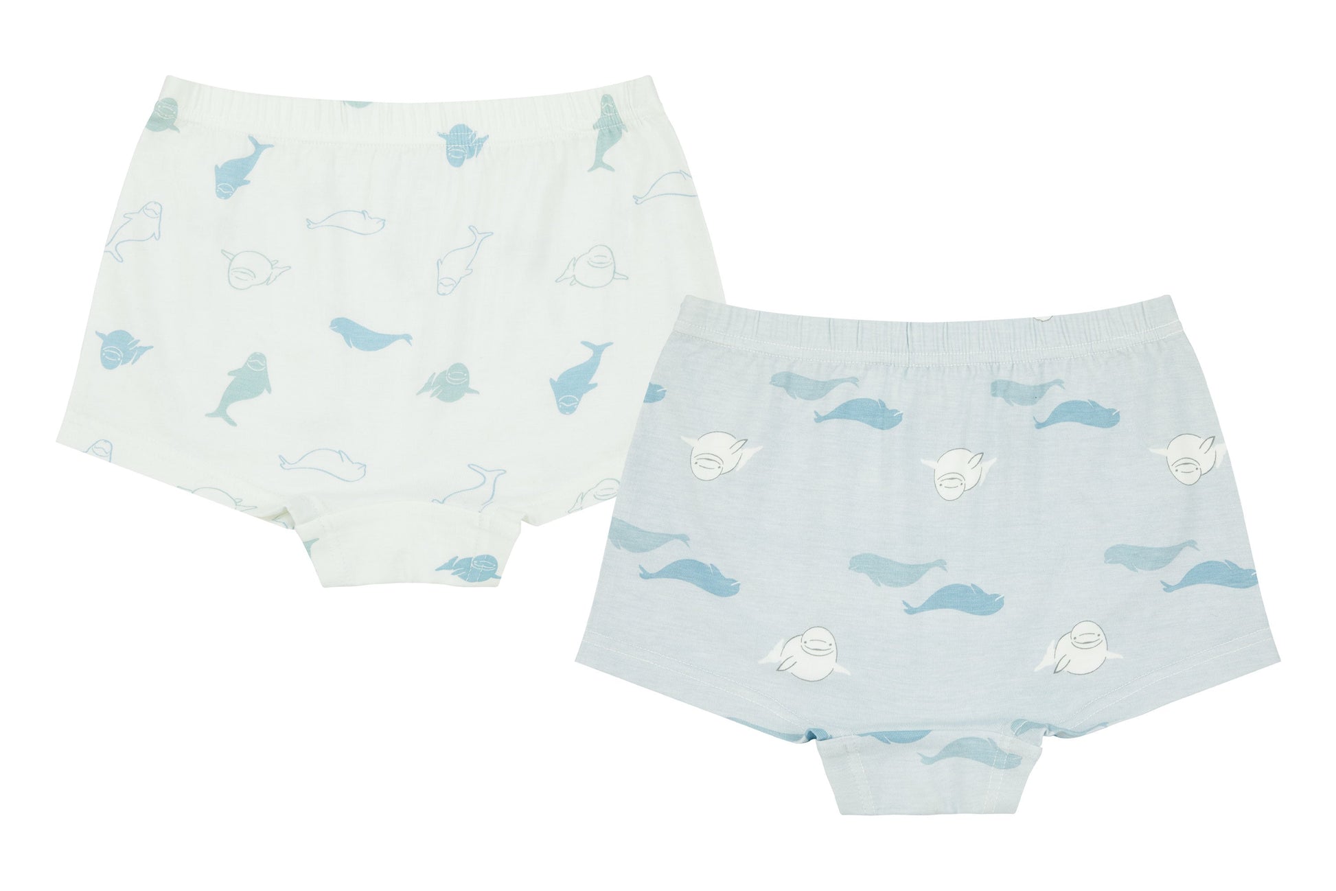 NEST DESIGNS BAMBOO GIRLS BOY SHORT UNDERWEAR (2 PACK) BELUGAS