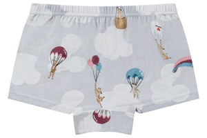 NEST DESIGNS BAMBOO GIRLS BOY SHORT UNDERWEAR (2 PACK) SAHARA SKY