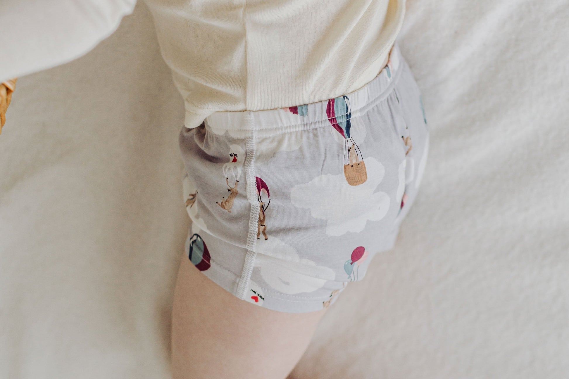 NEST DESIGNS BAMBOO GIRLS BOY SHORT UNDERWEAR (2 PACK) SAHARA SKY