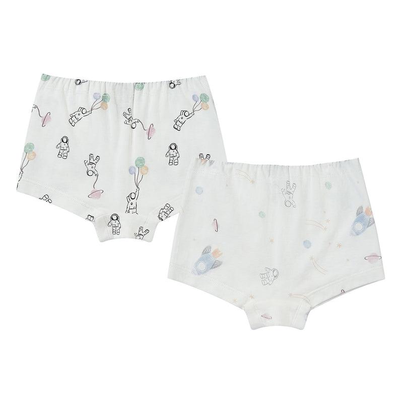 NEST DESIGNS BAMBOO GIRLS BOY SHORT UNDERWEAR (2 PACK) TO INIFINITY