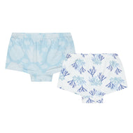 NEST DESIGNS BAMBOO GIRLS SHORT UNDERWEAR (2 PACK) CORALIFE