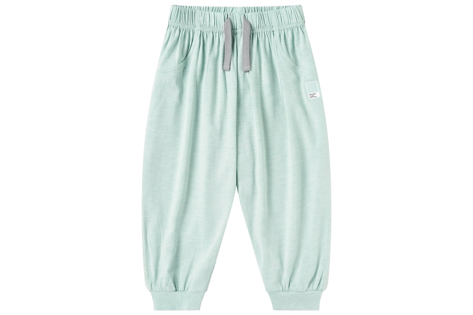 NEST DESIGNS BAMBOO JERSEY HAREM PANTS - PANTONE HARBOR GREY