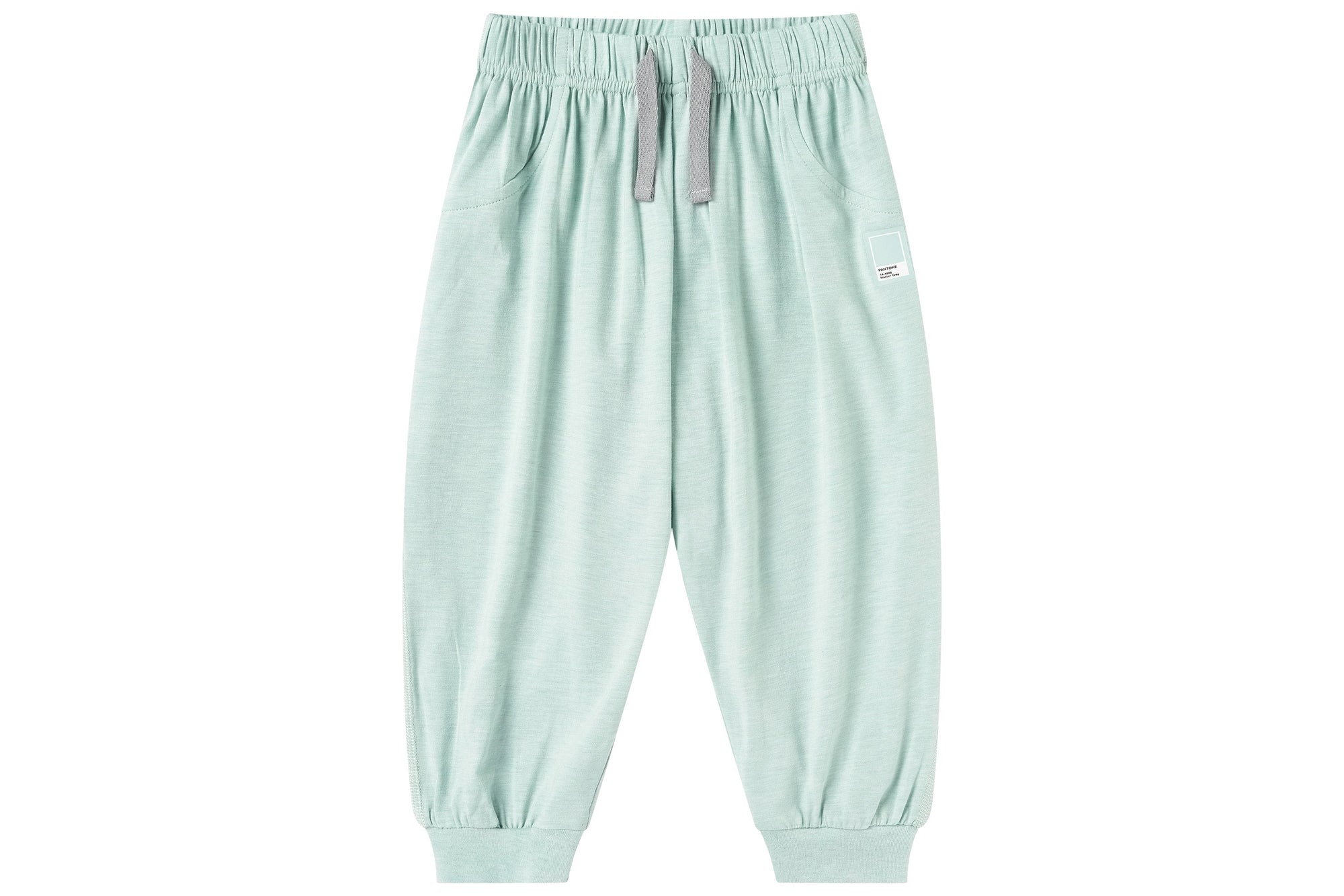 NEST DESIGNS BAMBOO JERSEY HAREM PANTS - PANTONE HARBOR GREY