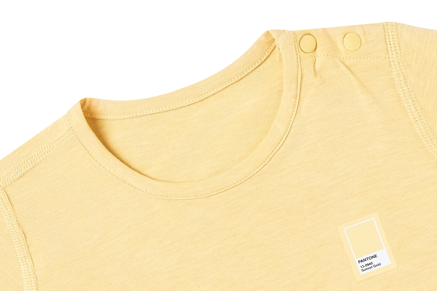 NEST DESIGNS BAMBOO JERSEY SHORT SLEEVE T-SHIRT - PANTONE SUNSET GOLD - baby enRoute