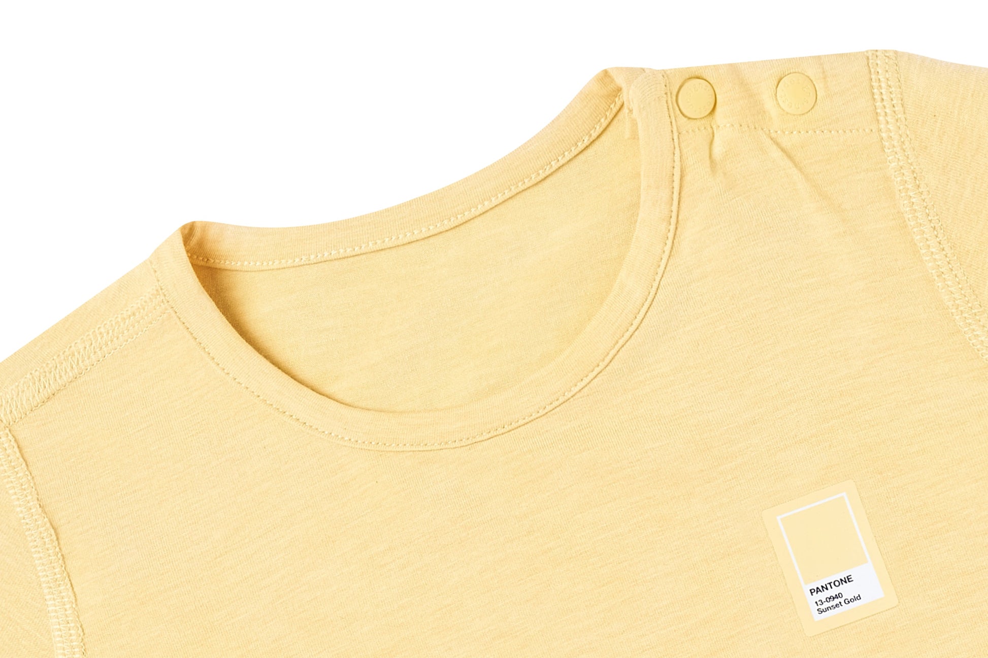 NEST DESIGNS BAMBOO JERSEY SHORT SLEEVE T-SHIRT - PANTONE SUNSET GOLD
