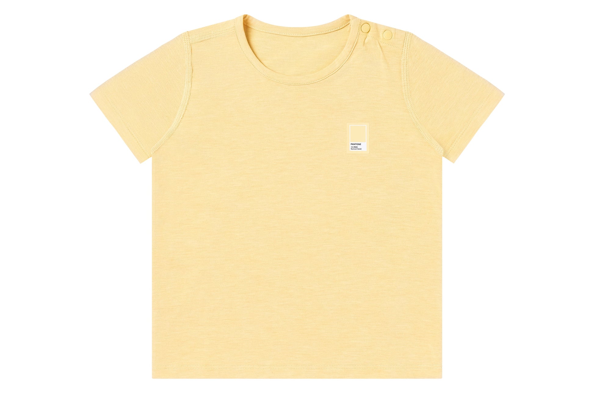 NEST DESIGNS BAMBOO JERSEY SHORT SLEEVE T-SHIRT - PANTONE SUNSET GOLD