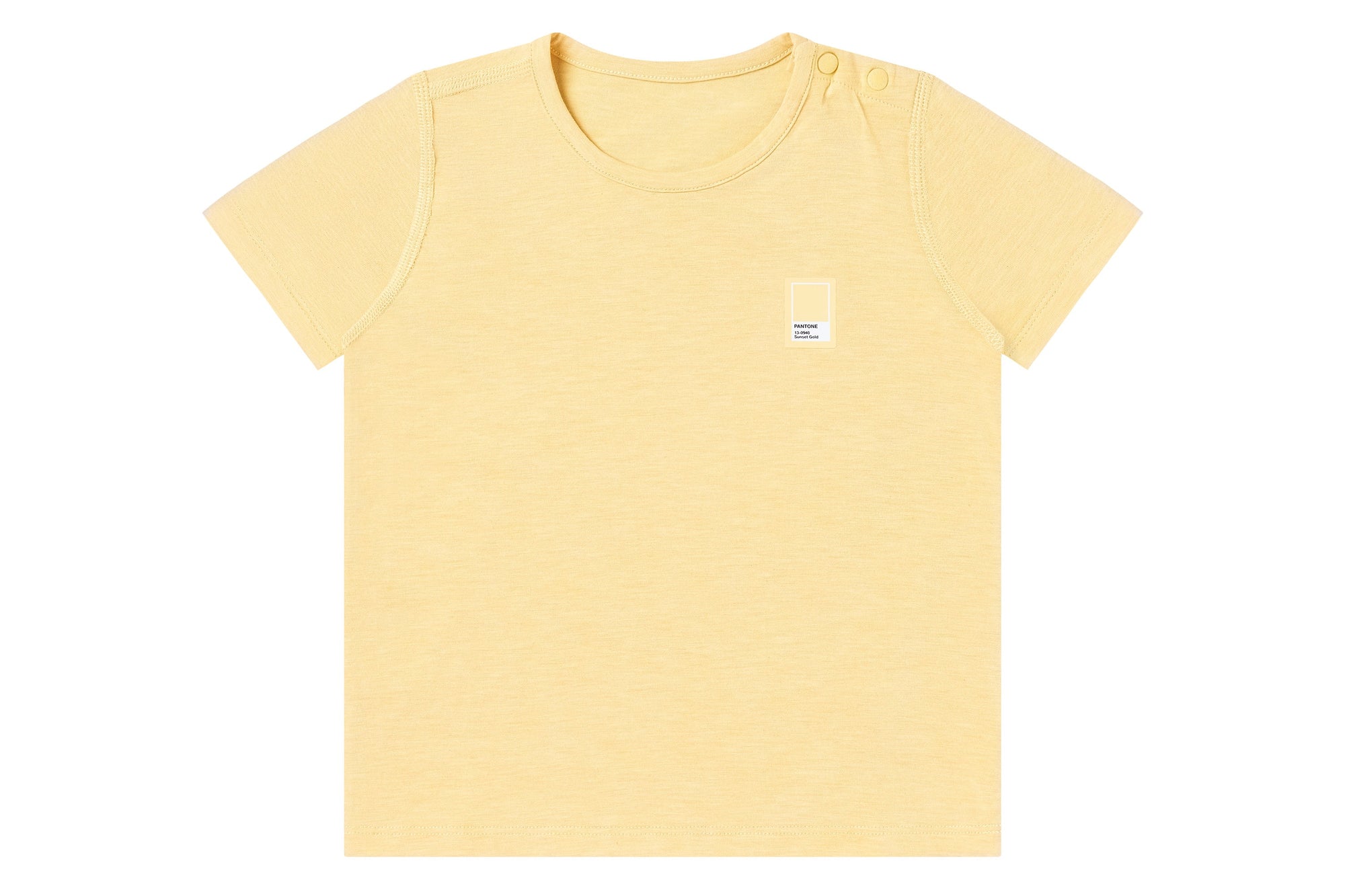 NEST DESIGNS BAMBOO JERSEY SHORT SLEEVE T-SHIRT - PANTONE SUNSET GOLD