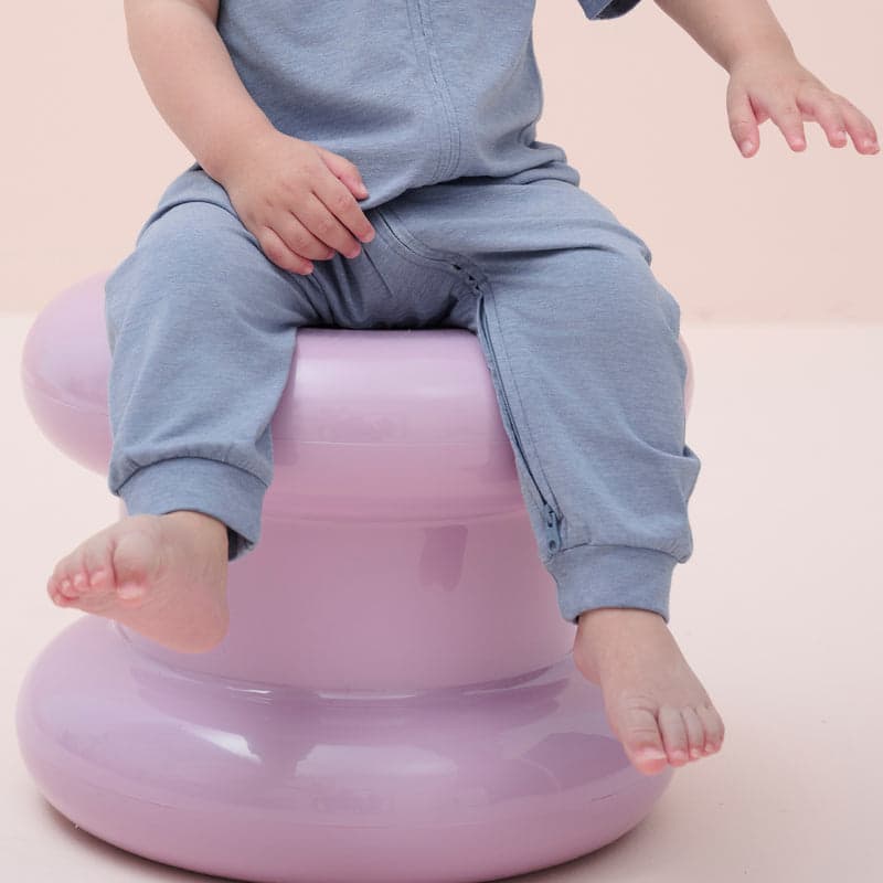 NEST DESIGNS BAMBOO JERSEY SHORT SLEEVE SLANT OPENING ROMPER - TROPOSPHERE
