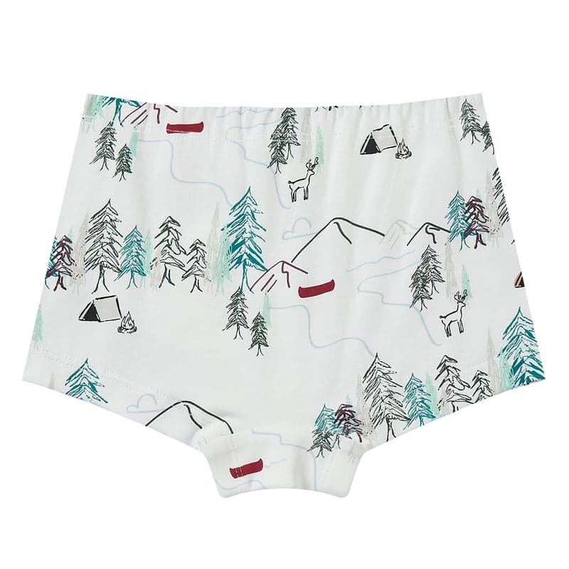 NEST DESIGNS BAMBOO GIRLS BOY SHORT UNDERWEAR (2 PACK) FOREST FUN
