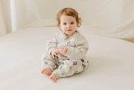 NEST DESIGNS RAGLAN BAMBOO LONG SLEEVE FOOTED SLEEP BAG 2.5 TOG - MEERKATS AWAY